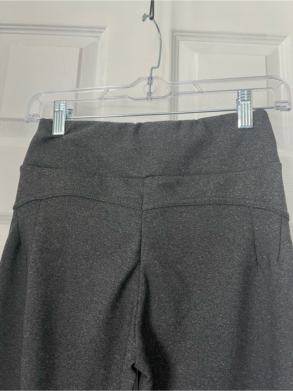 Women's Black Flared Knit Pants - Picture 3 of 4